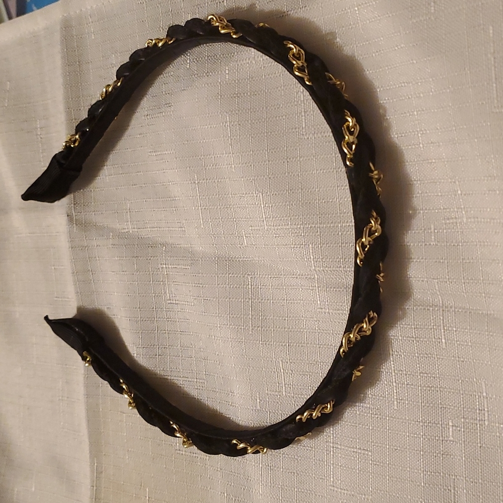 Forever 21 Women's Black & Gold Headband
